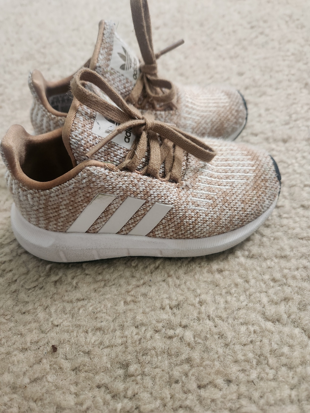 Adidas Kids Beige Knit Sneakers - Picture 2 of 5